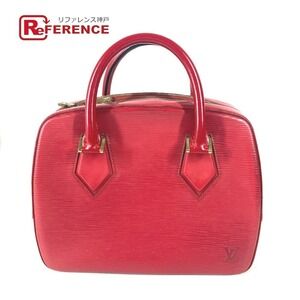 LOUIS VUITTON Epi Sablon Tote Bag Handbag Leather Castilian Red